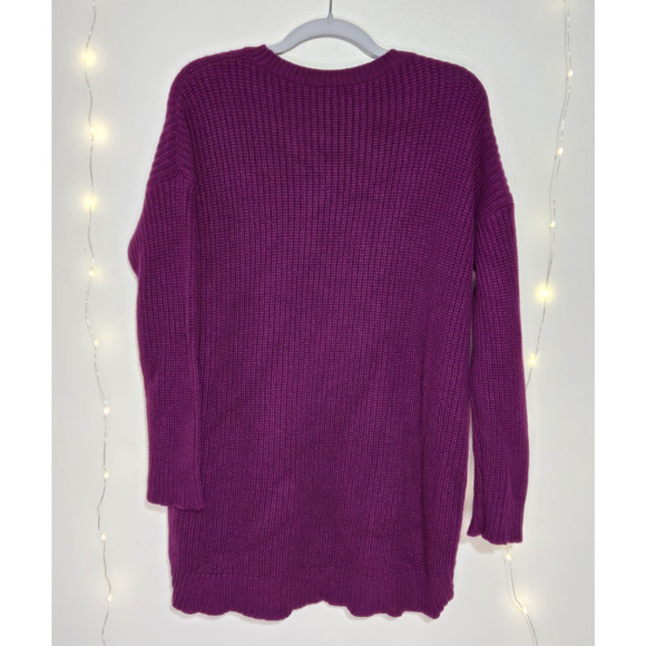 EILEEN FISHER Women's Recycled Cashmere Wool Sweater XS Jam Oversized Heavy - Picture 6 of 14